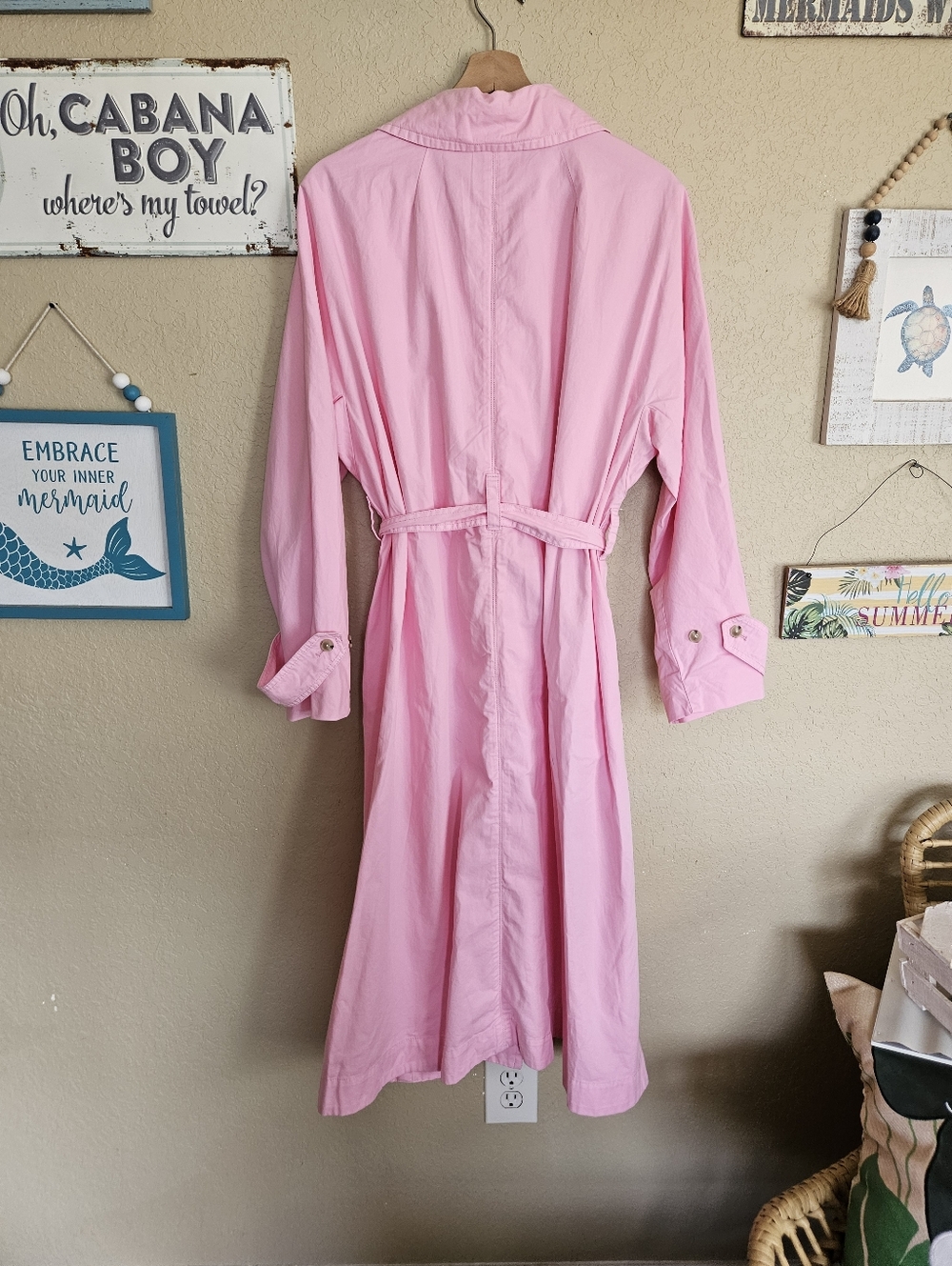 Soft Pink Trench Coat J. Crew Preppy Dopamine Minimalist Career - Picture 7 of 10
